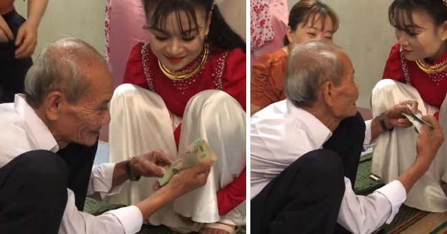Ấm lòng cảnh cụ ông 90 tuổi đếm tiền lẻ dúi vào tay cháu gái khi đi lấy chồng: “Ngoại chỉ có nhiêu đó thôi”